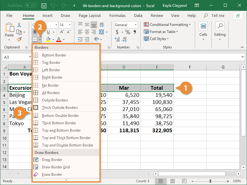 How to Border Cells in Excel?