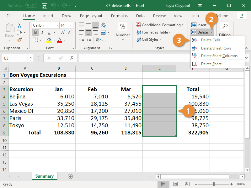 How to Delete a Cell in Excel?