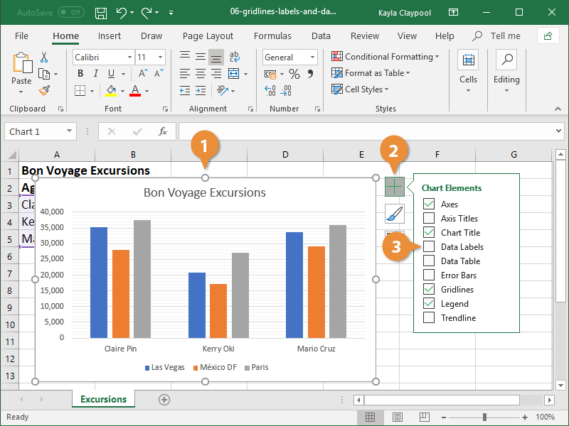 How to Add Labels in Excel Graph?