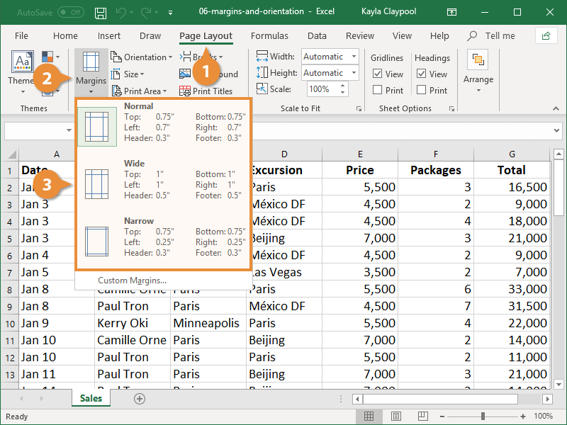 How to Change Page Margins in Excel?