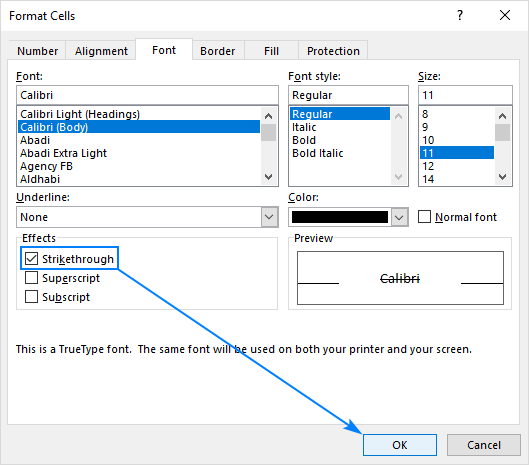 How to Add Strikethrough in Excel?