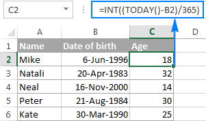 How to Calculate Age in Excel Between Two Dates?