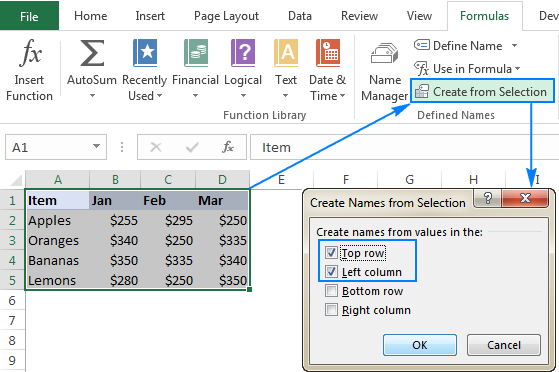 How to Create Defined Names in Excel?