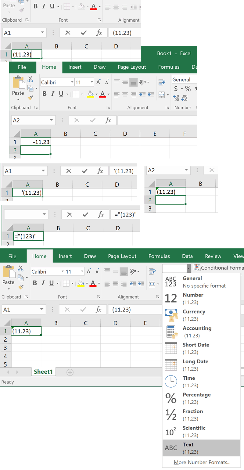 How to Add Parentheses in Excel?