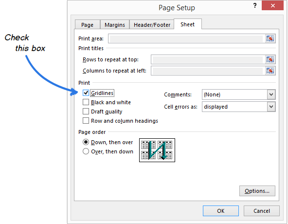 How to Print With Gridlines in Excel?