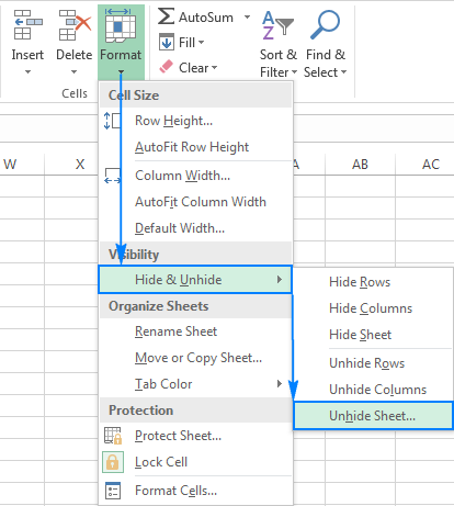 How to Unhide Tab in Excel?