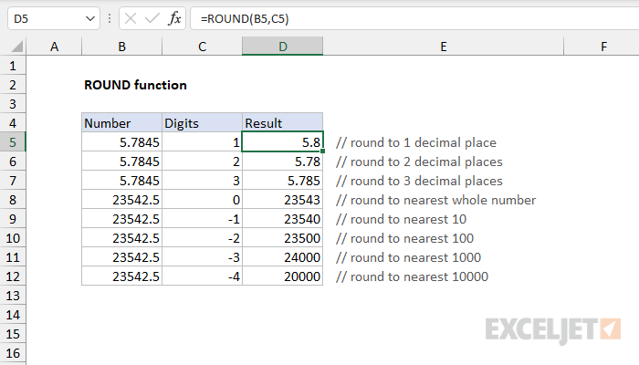 How to Round on Excel?