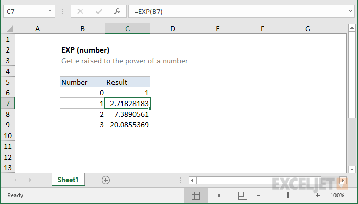 How to Do E in Excel?