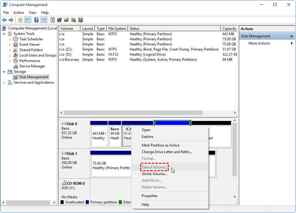 How to Extend C Drive in Windows 10?