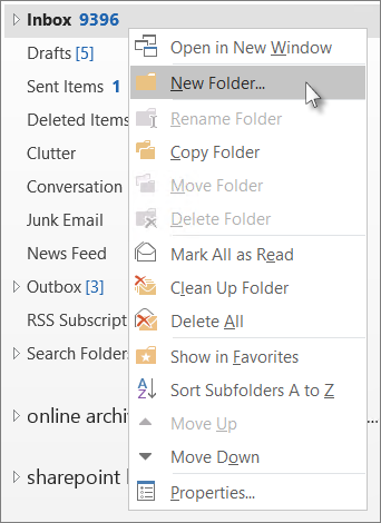 How To Create A Folder For Emails In Outlook?
