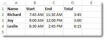 How to Subtract Times in Excel?