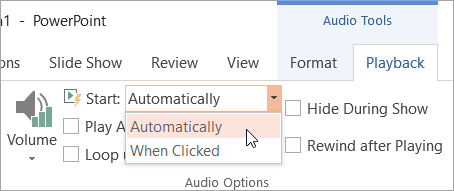 How To Make Audio Play Automatically On Powerpoint Mac?