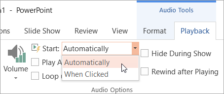 How to Make Audio Play Automatically in Powerpoint?