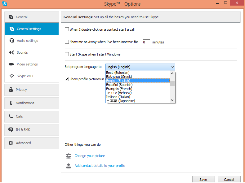 How To Change Language In Skype?