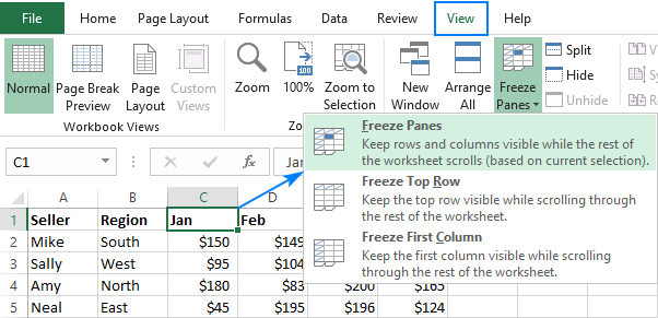 How to Lock Rows and Columns in Excel?