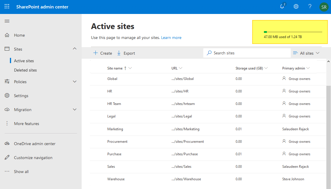 How Much Sharepoint Storage With Office 365?