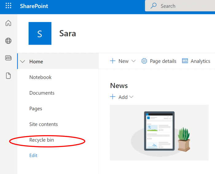 How To Get To Sharepoint Recycle Bin?