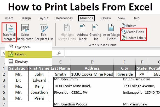 Can You Print Labels Directly From Excel?