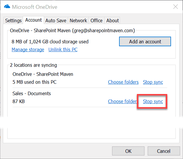 How To Stop Sharepoint Sync?