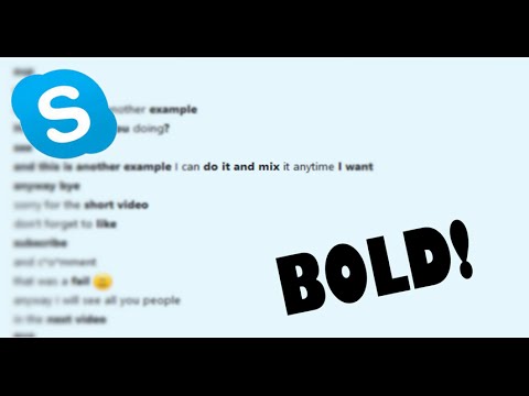 How To Bold In Skype?