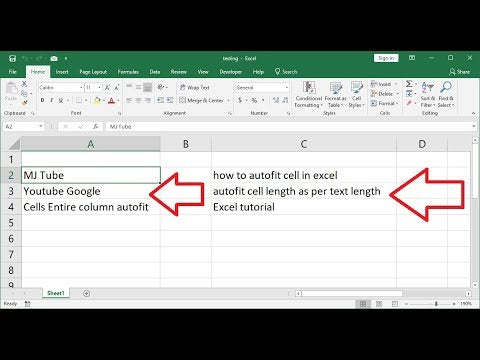 How to Fit Cell to Text in Excel?