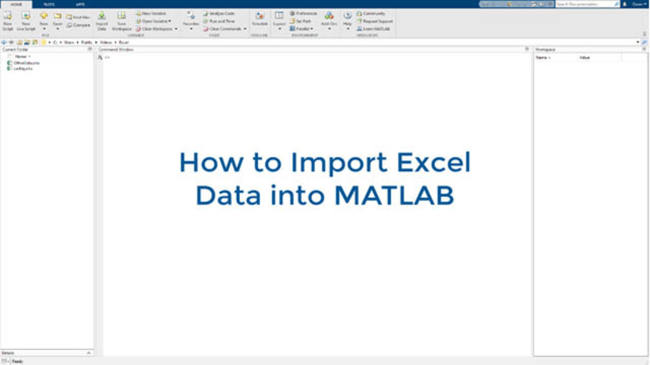 How to Import Data From Excel to Matlab?