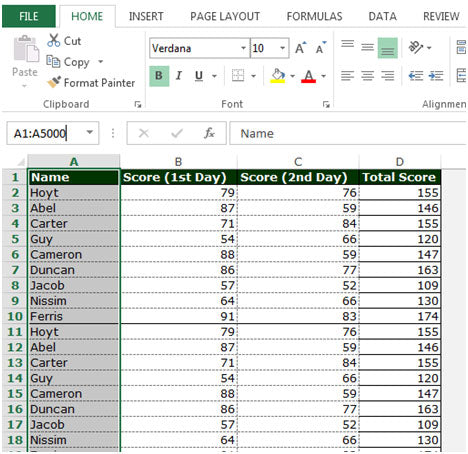 How to Copy and Paste Thousands of Rows in Excel?