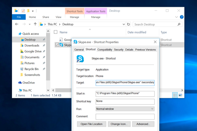 How To Open Multiple Skype In Windows 10?