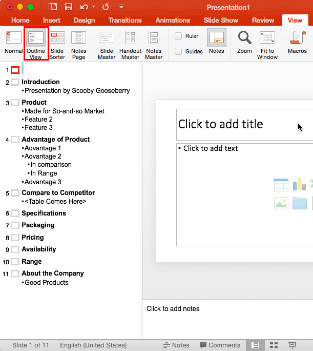 How to Convert Powerpoint to Outline on Mac?