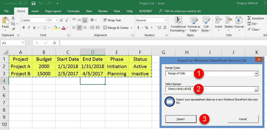 How To Upload An Excel File To Sharepoint?