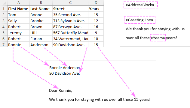 How to Mail Merge From Excel?