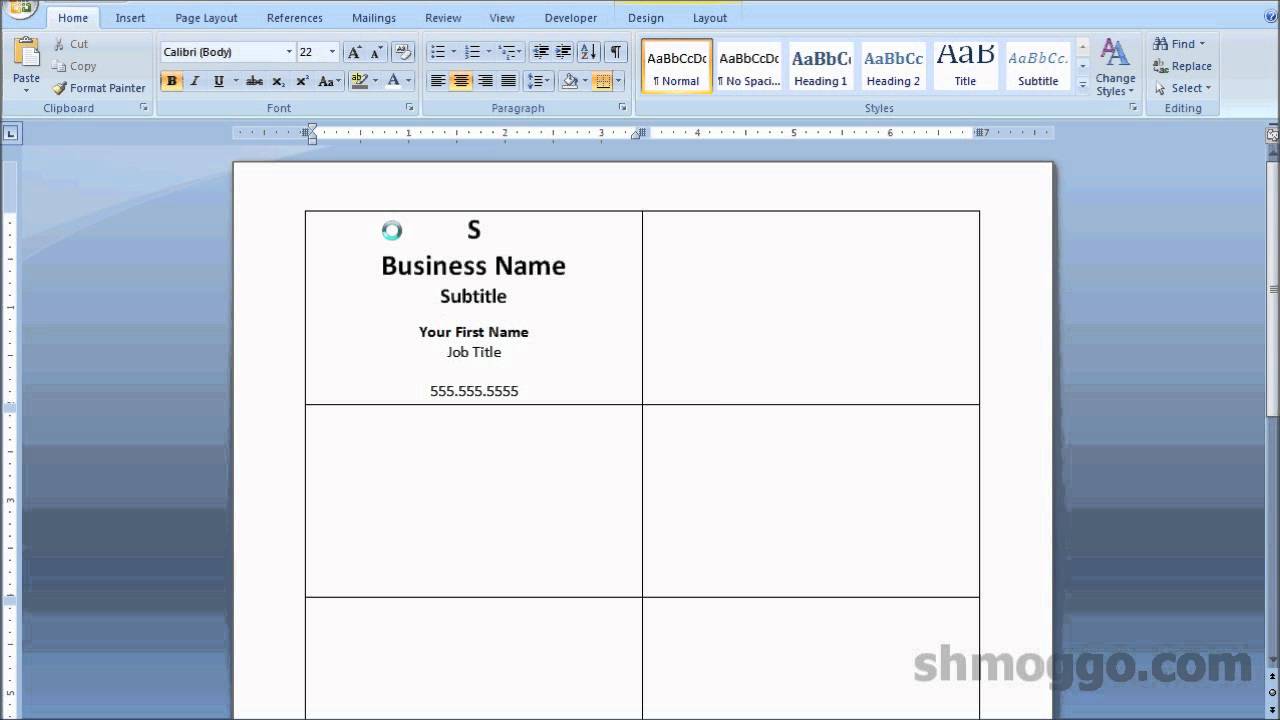 How to Make Business Cards on Microsoft Word?