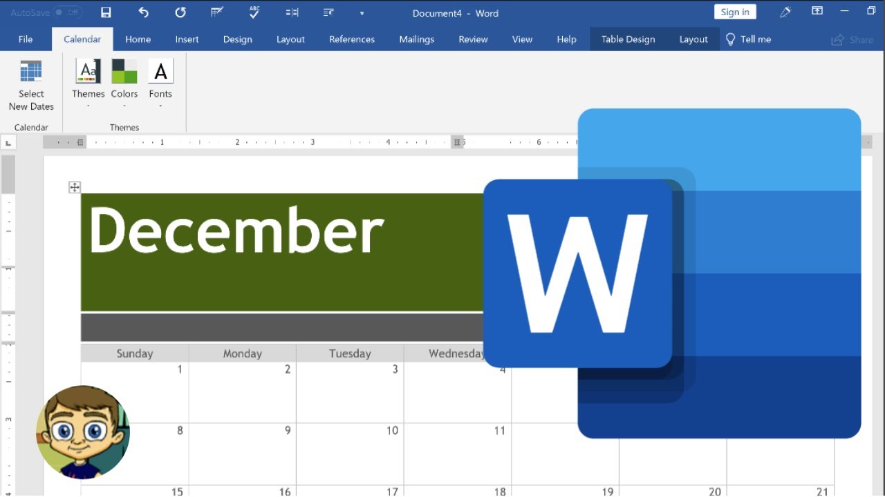 How To Get A Calendar On Microsoft Word?