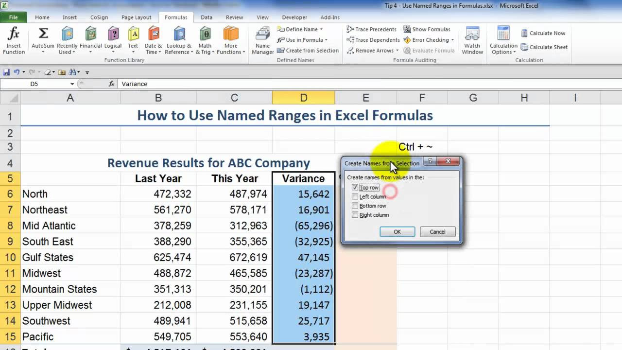 How to Create a Range in Excel?