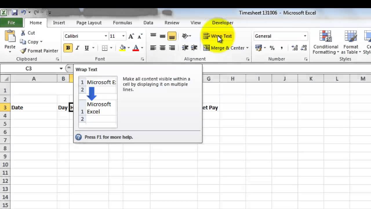 How to Insert Title in Excel?