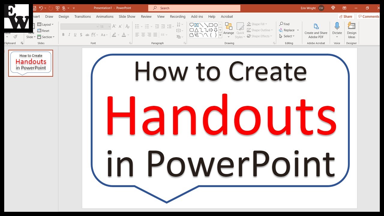 How to Create Handouts in Powerpoint?