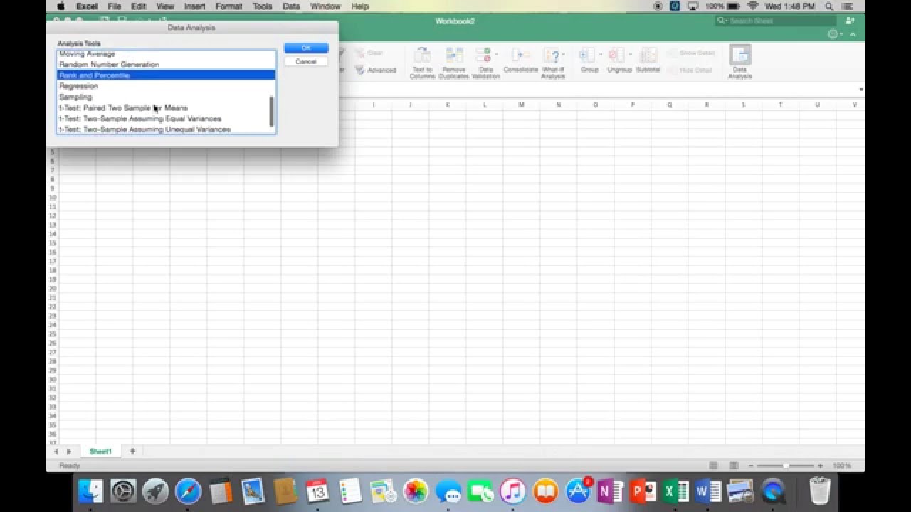 How to Add Data Analysis in Excel Mac?