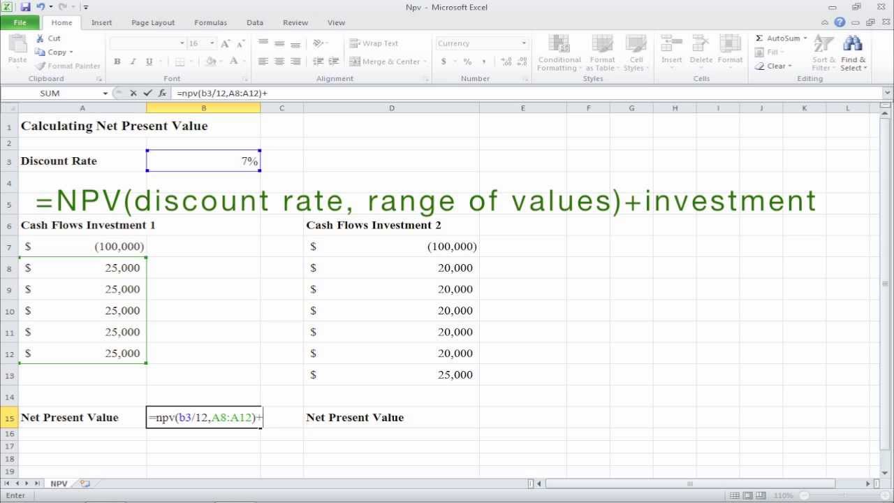 How to Use Npv in Excel?