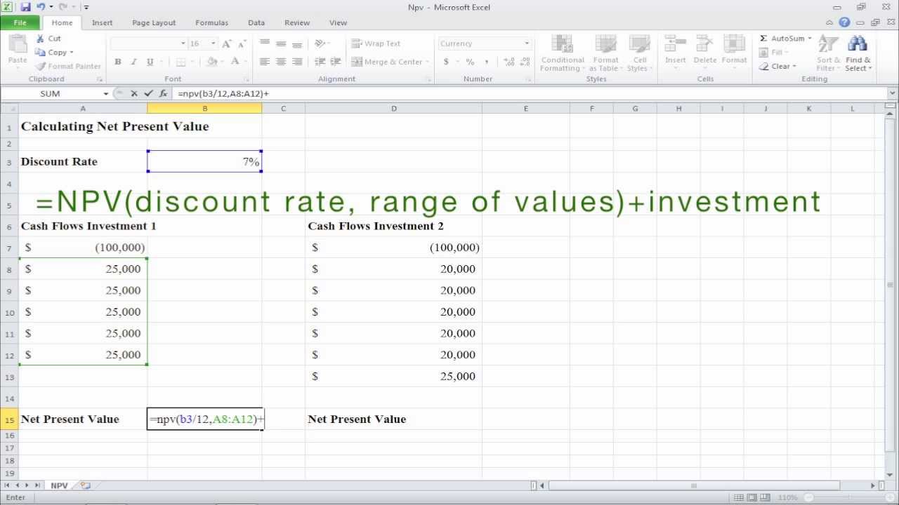 How to Do Npv in Excel?