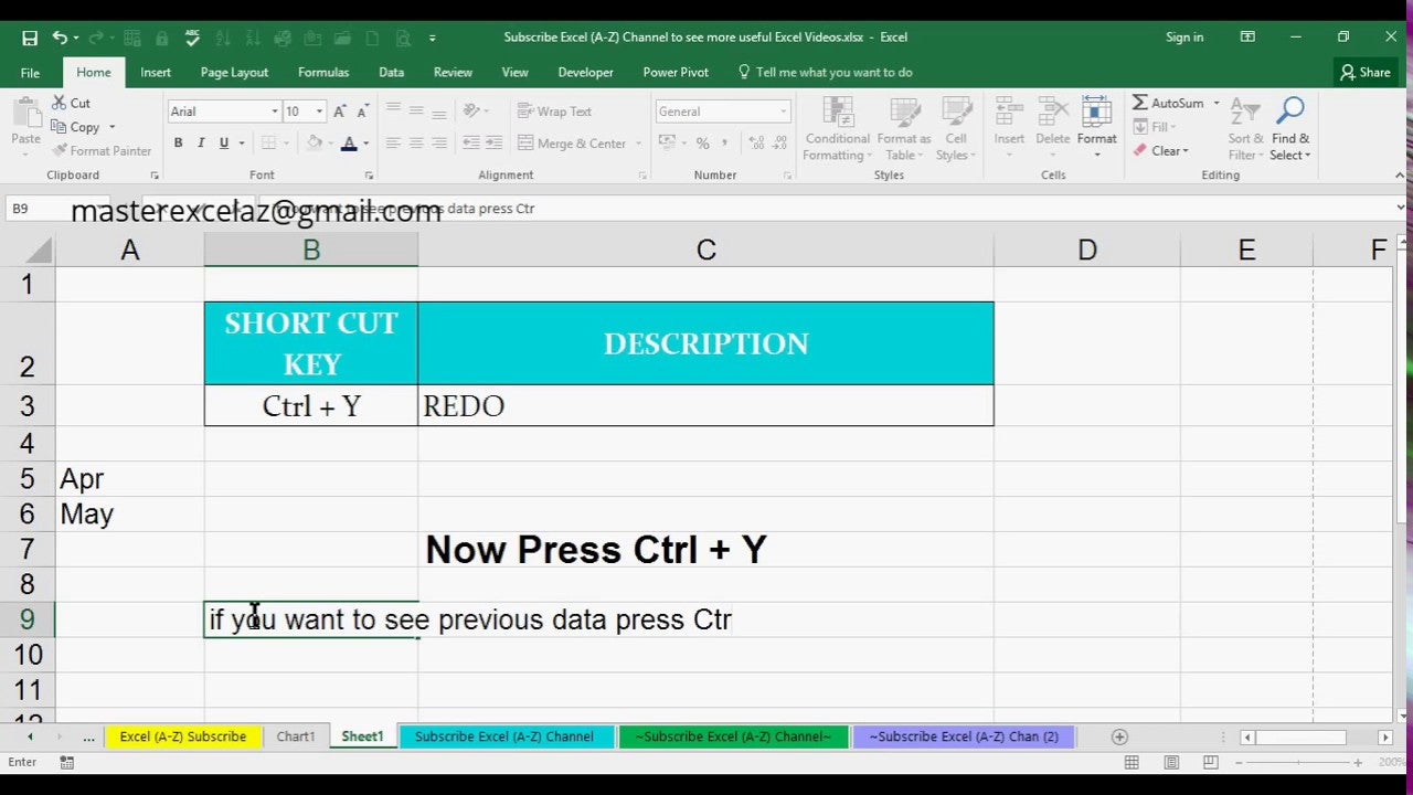 What Does Ctrl Y Do in Excel?