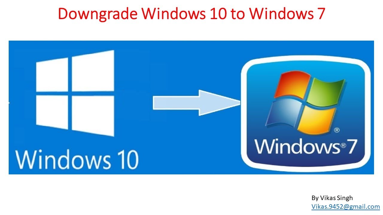 How to Downgrade Windows 10 to Windows 7?