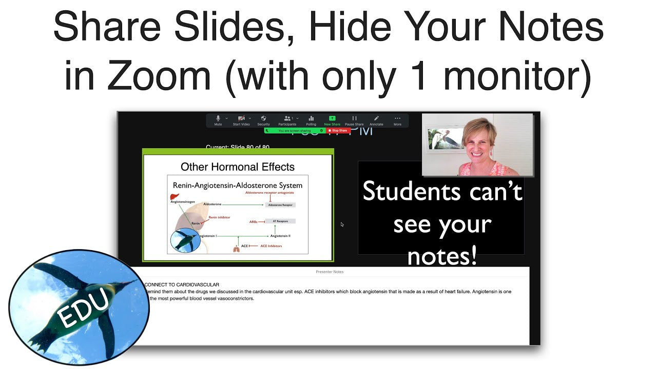 how to share presentation on zoom without showing notes