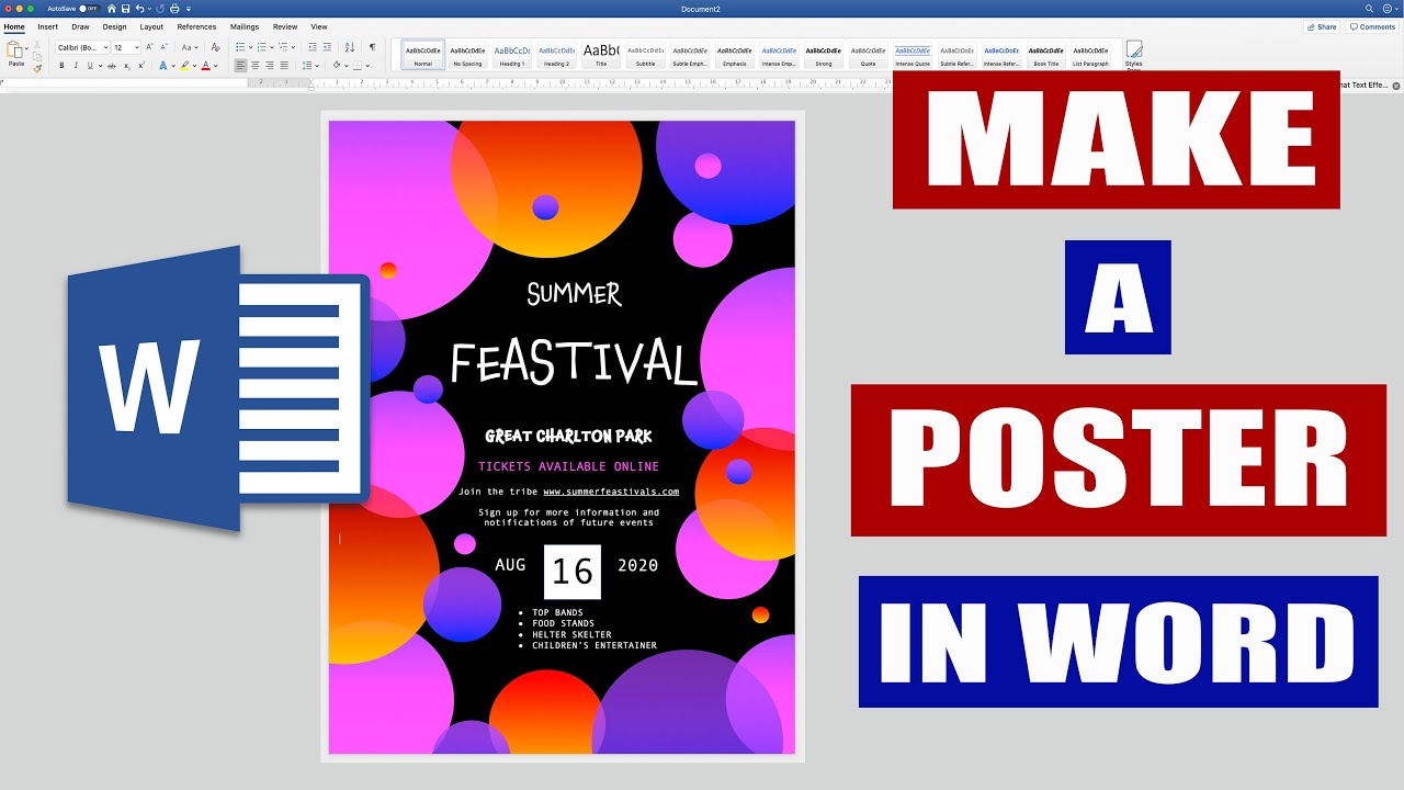 How to Make Posters on Microsoft Word?