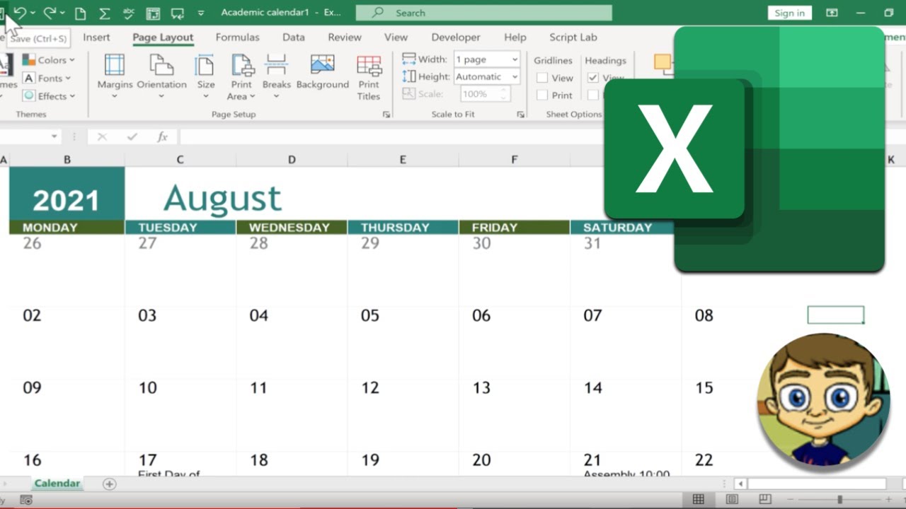 How To Make A Calendar In Microsoft Excel?