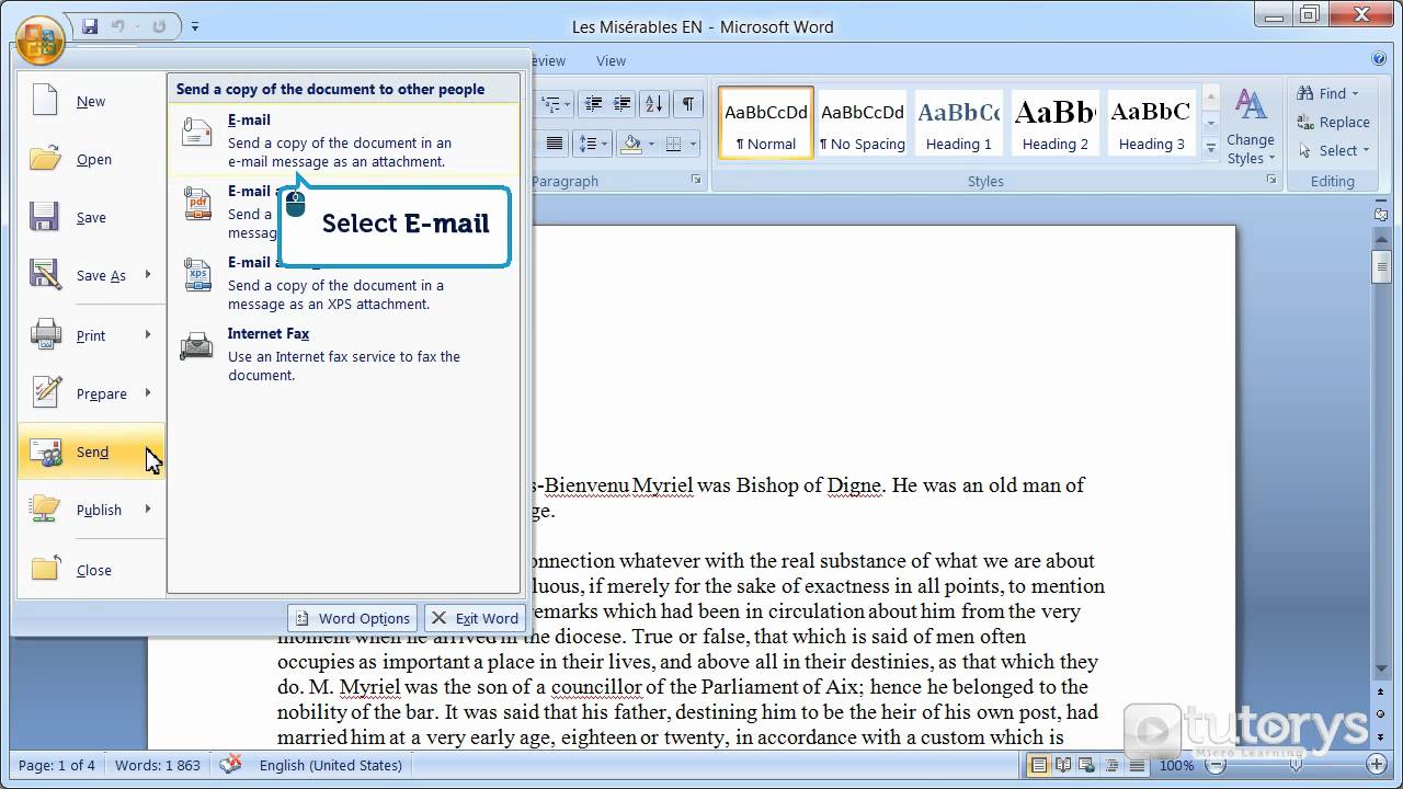 How to Email a Microsoft Word Document?