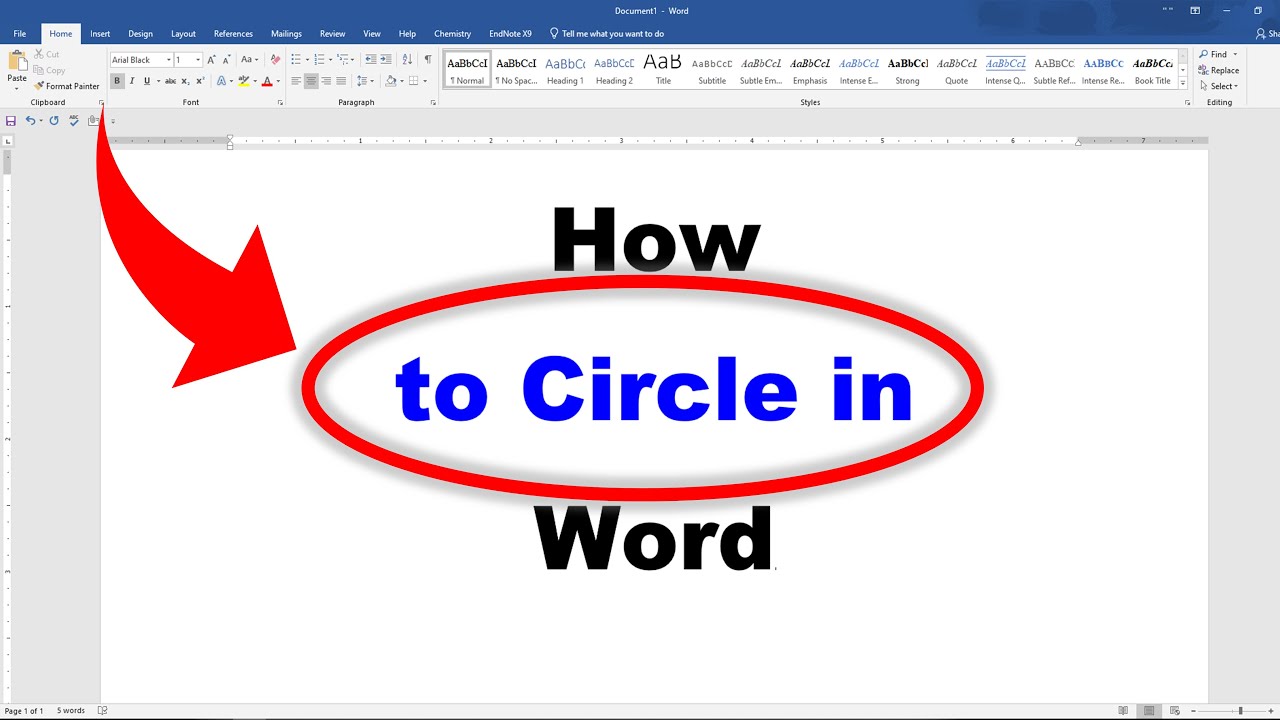 How to Circle a Word in Microsoft Word?