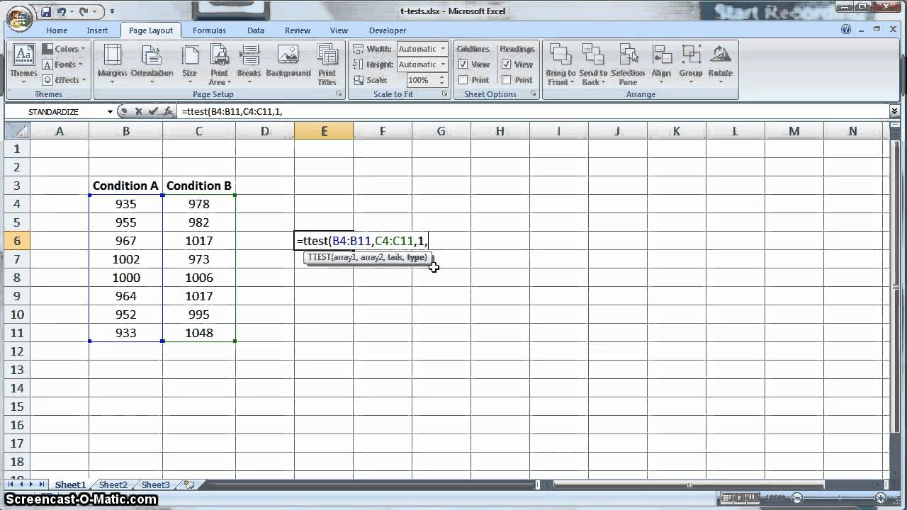 How to Perform a T Test in Excel?