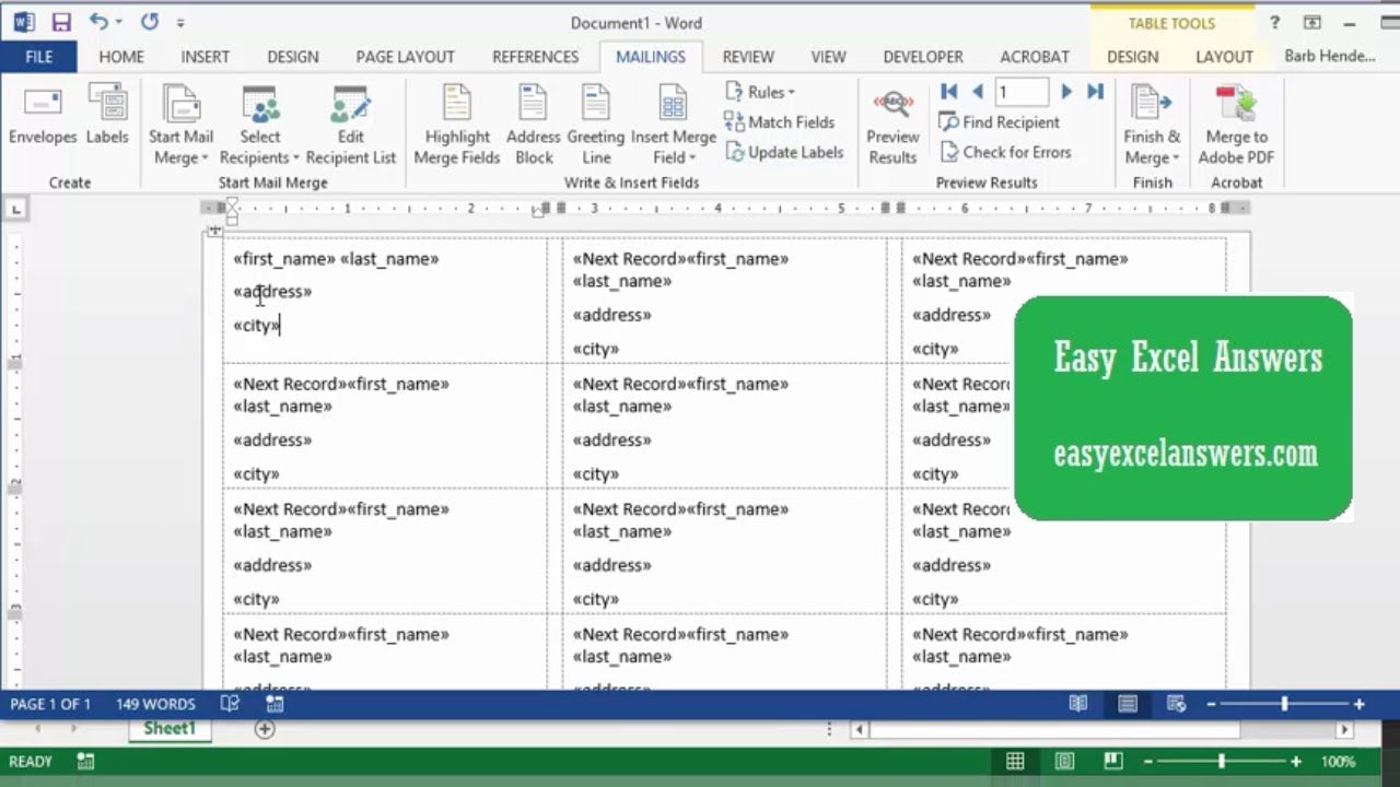 How to Make Mailing Labels From Excel?