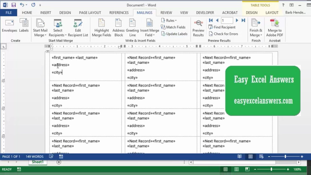 How to Print Nametags From Excel?