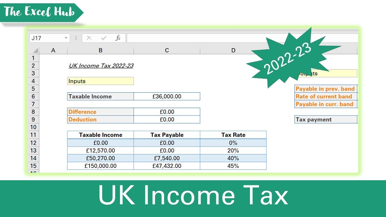 How To Calculate Income Tax In Excel Sheet Uk?